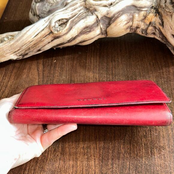 Harvey Nichols Knightsbridge London Red Leather Ladies Wallet - Picture 5 of 13